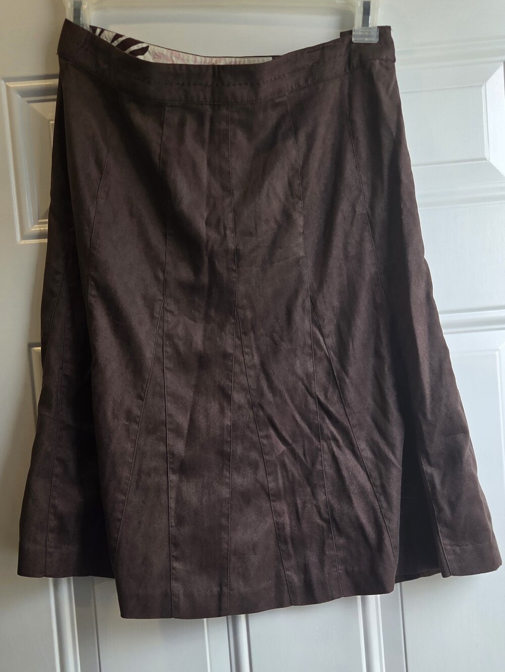 Y2K Cherokee Brown Faux Suede Skirt Size 6